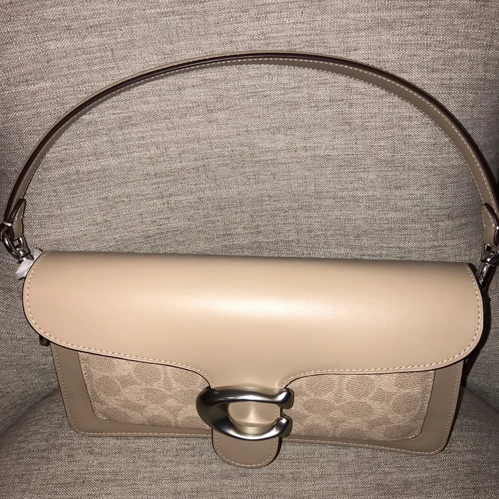 Coach Tabby 26 Signature Taupe/Silver Shoulder Bag - Picture 6 of 13